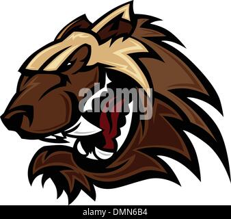 Wolverine Badger mascotte testa illustrazione vettoriale Illustrazione Vettoriale