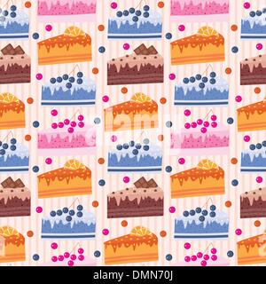 Torta perfetta pattern Illustrazione Vettoriale