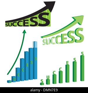 Set di successo concetto arti. Illustrazione Vettoriale