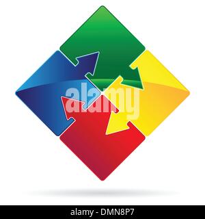 frecce perplessa Illustrazione Vettoriale