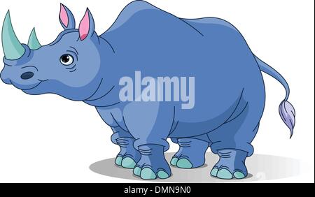 Rinoceronte del fumetto Illustrazione Vettoriale