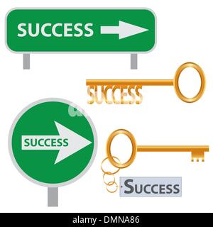 Set di successo concetto arti. Illustrazione Vettoriale