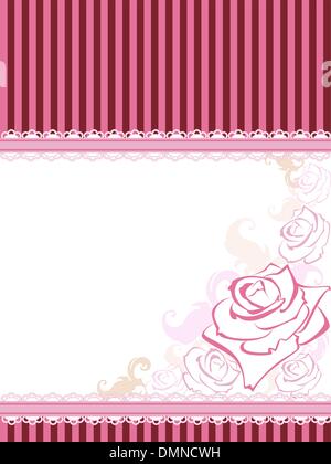 Scheda vettore con rose Illustrazione Vettoriale