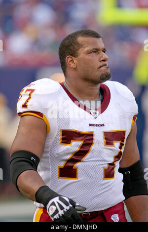 13 Settembre 2009: Redskins #77 Randy Thomas. New York Giants sconfitto Washington Redskins 23-17 al Giants Stadium di Rutherford, New Jersey. (Credito Immagine: © Southcreek globale/ZUMApress.com) Foto Stock