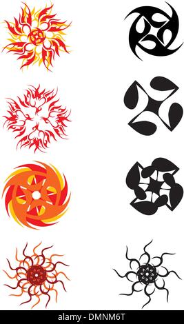 Abstract simbolo del sole Illustrazione Vettoriale