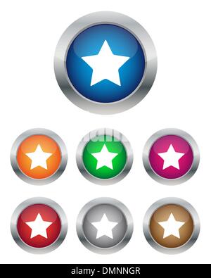 Stelle pulsanti Illustrazione Vettoriale