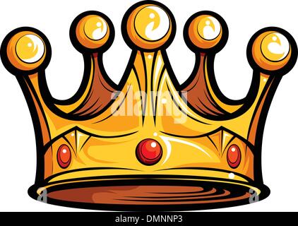 Royalty o Kings Crown Cartoon immagine vettoriale Illustrazione Vettoriale