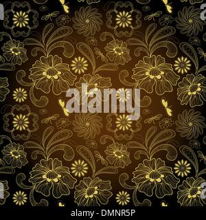 Seamless scuro modello vintage Illustrazione Vettoriale