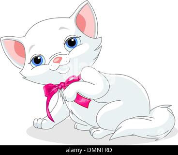 Gattino bianco Illustrazione Vettoriale