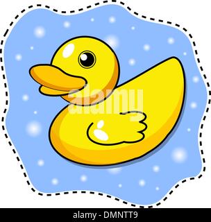 Cartoon anatra giallo Illustrazione Vettoriale