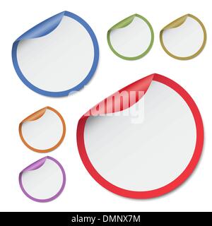 Adesivi rotondi Illustrazione Vettoriale
