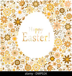 Golden Egg per felice celebrazione di Pasqua Illustrazione Vettoriale