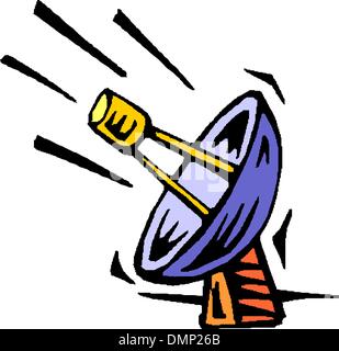 Parabola satellitare Illustrazione Vettoriale