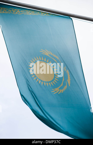 Ambasciata del Kazakhstan Bandiera Foto Stock