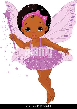 Piccolo Grazioso baby fairy Illustrazione Vettoriale