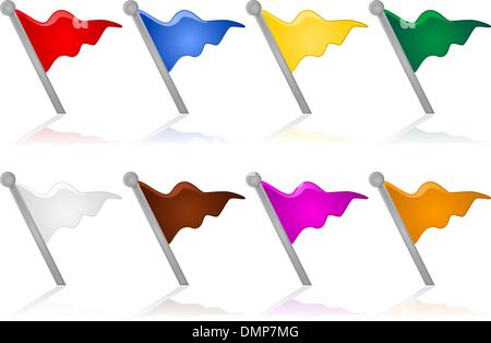 Bandiere di colore Illustrazione Vettoriale