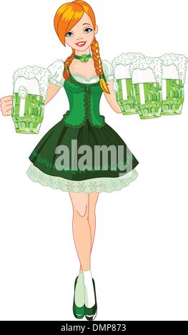 Ragazza irlandese Illustrazione Vettoriale