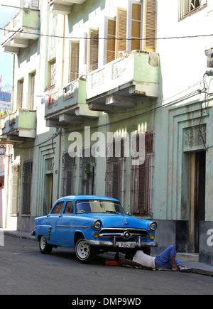 Vintage auto americane per le strade di La Habana, Cuba Foto Stock