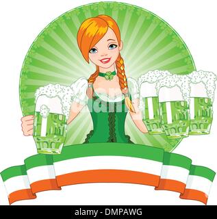 San PatrickÔÇÖs giorno ragazza Illustrazione Vettoriale
