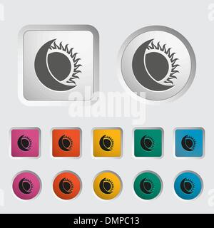 Eclissi solare sola icona. Illustrazione Vettoriale