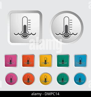 L'icona del termometro. Illustrazione Vettoriale