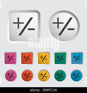 Plus minus icona. Illustrazione Vettoriale
