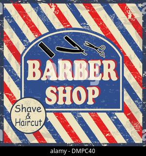 Barber shop poster vintage Illustrazione Vettoriale