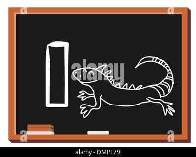 Alfabeto animale lettera I Illustrazione Vettoriale