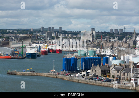 Aberdeen il petrolio del Mare del Nord industria alimentazione offshore Foto Stock
