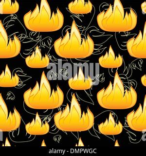 Sfondo senza giunture. Fire Illustrazione Vettoriale