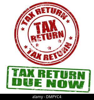 Imposta i francobolli di ritorno Illustrazione Vettoriale