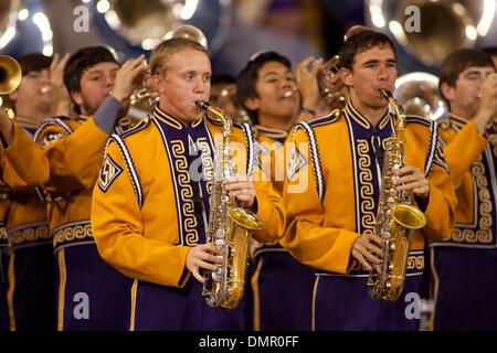 Sett. 05, 2009 - Seattle, Washington, Stati Uniti - 05 Settembre 2009: LSU i membri della band durante l'Università dello stato della Louisiana Tigers da 31-23 vittoria su Washington Huskies presso Husky Stadium di Seattle Washington. (Credito Immagine: © Andrew Fredrickson/Southcreek globale/ZUMApress.com) Foto Stock