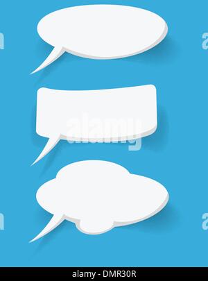 Abstract bolle bianche su sfondo blu Illustrazione Vettoriale