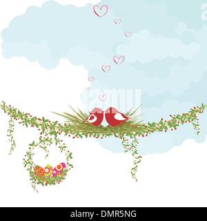 Primavera vacanze di Pasqua wallpaper Illustrazione Vettoriale