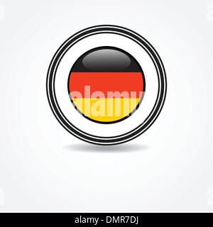 Etichetta bandiera della Germania nel timbro di gomma Illustrazione Vettoriale