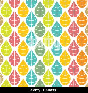 Modello senza cuciture con foglie multicolori. Illustrazione Vettoriale