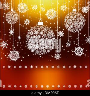 Stilizzato e palle di Natale, sfondo. EPS 8 Illustrazione Vettoriale