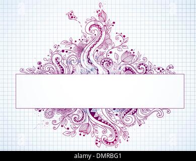 Disegnato a mano banner vettore Illustrazione Vettoriale