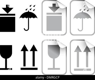 Etichette bianche per i pacchetti Illustrazione Vettoriale