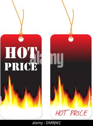 Caldo prezzo tag Illustrazione Vettoriale