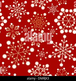 Rosso e golden natale pattern senza giunture Illustrazione Vettoriale