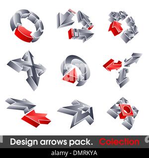 Le frecce del vettore. Gli elementi di design Illustrazione Vettoriale