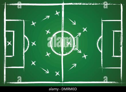 Il lavoro di squadra di calcio strategia Illustrazione Vettoriale