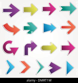 Impostare le frecce del vettore Illustrazione Vettoriale