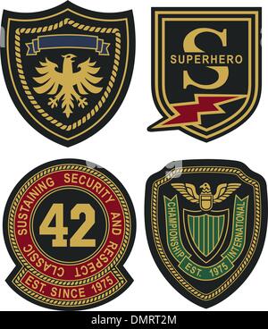 Royal emblema scudo di badge Illustrazione Vettoriale