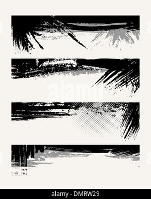 Serie di bordi di grunge Illustrazione Vettoriale