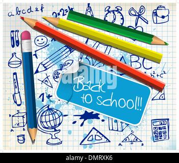 Si torna a scuola poster Illustrazione Vettoriale