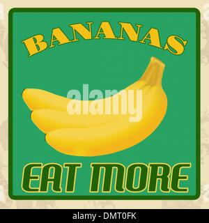 Banane poster vintage Illustrazione Vettoriale