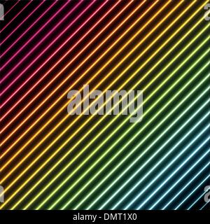 Contemporanea con sfondo arcobaleno di colori al neon Illustrazione Vettoriale