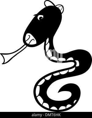 Snake cartoon illustrazione per libro da colorare Illustrazione Vettoriale